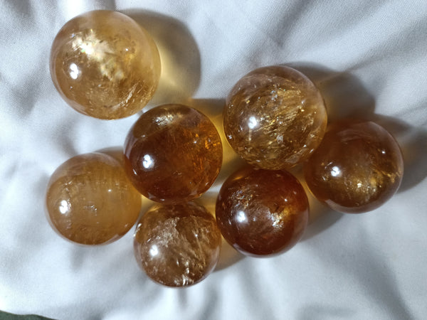 Honey Calcite Sphere