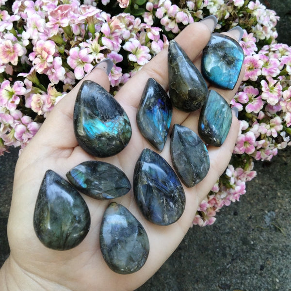 Labradorite high flash cabs