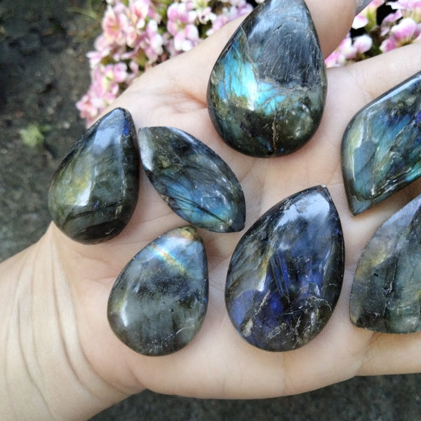 Labradorite high flash cabs