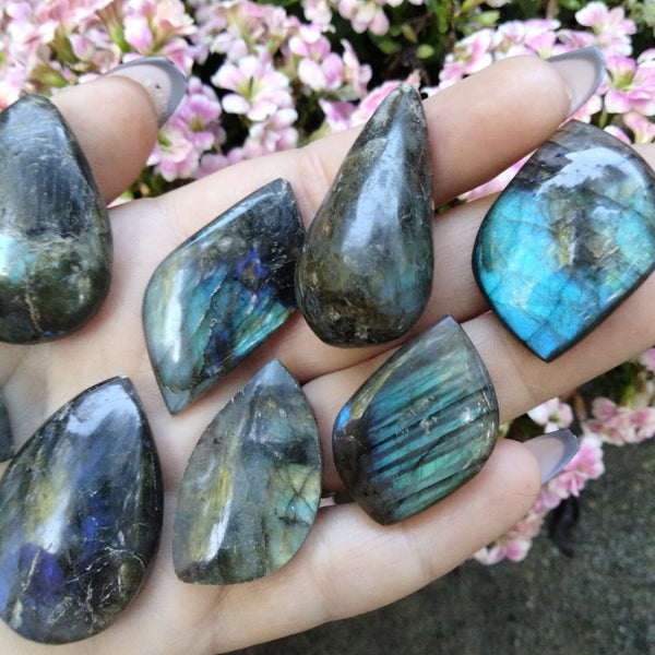 Labradorite high flash cabs