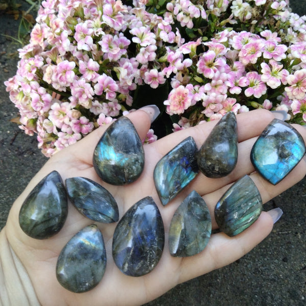 Labradorite high flash cabs