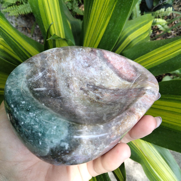 Ocean Jasper Crystal Bowl ovular shaped