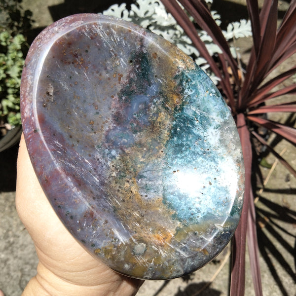 Ocean Jasper Crystal Bowl purple and Teal