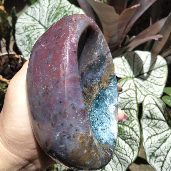 Ocean Jasper Crystal Bowl purple and Teal