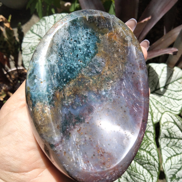 Ocean Jasper Crystal Bowl purple and Teal