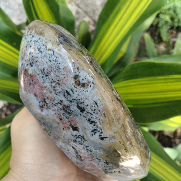 Ocean Jasper Crystal Bowl "Swampgrass"