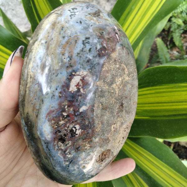 Ocean Jasper Crystal Bowl "Swampgrass"