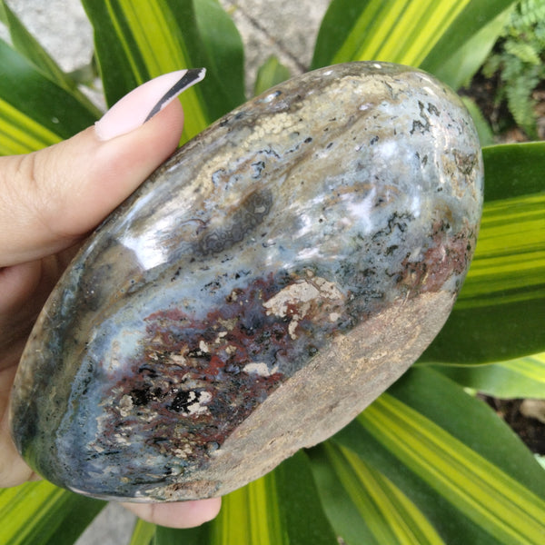 Ocean Jasper Crystal Bowl "Swampgrass"