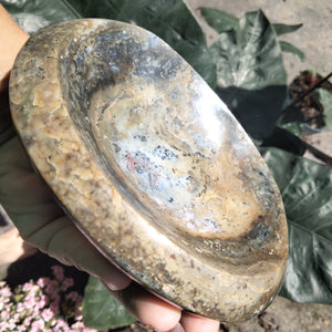 Ocean Jasper Crystal Bowl "Swampgrass"