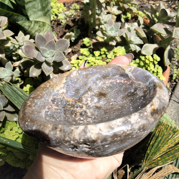 Ocean Jasper Crystal Bowl "wheatgrass juice"