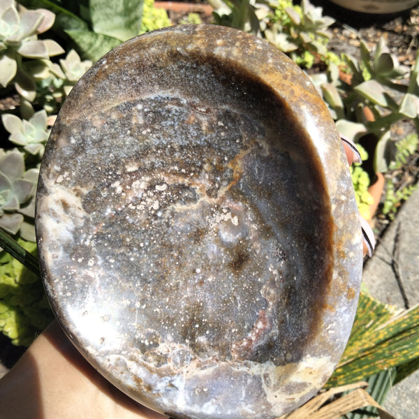 Ocean Jasper Crystal Bowl "wheatgrass juice"