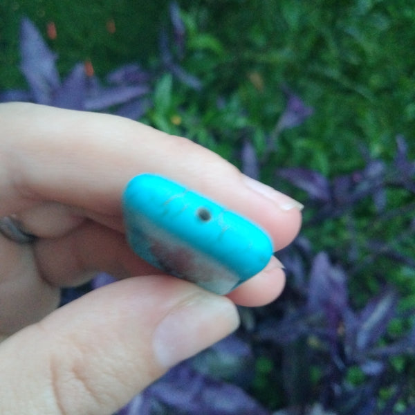 Blue Howlite Turtle Pendent