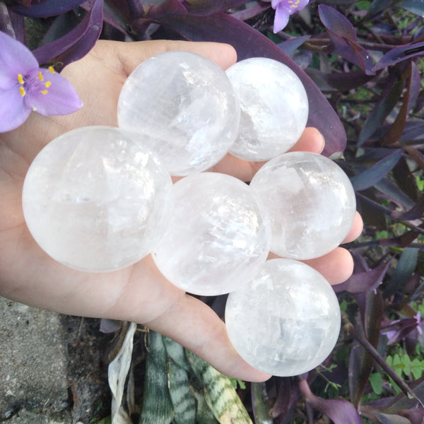 Merkabite calcite small sphere 1.5 in diameter