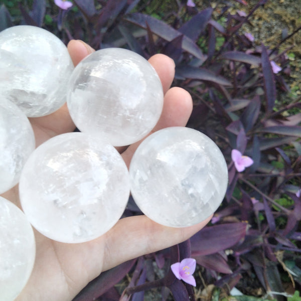 Merkabite calcite small sphere 1.5 in diameter