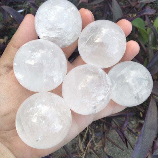 Merkabite calcite small sphere 1.5 in diameter