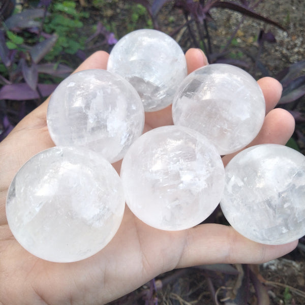 Merkabite calcite small sphere 1.5 in diameter