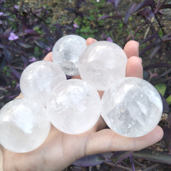 Merkabite calcite small sphere 1.5 in diameter