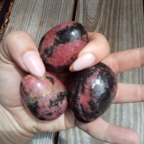 A+ Rhodonite Crystal Egg