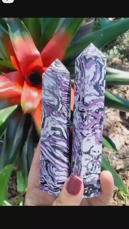 Zebra jasper purple queen tower