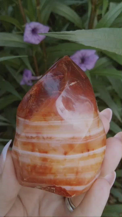 Laddered Banded Carnelian Jasper Flame