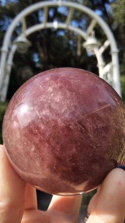 Strawberry Quartz Crystal Sphere