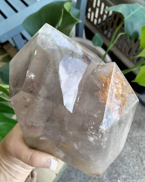 Garden Quartz Crystal Double Tower