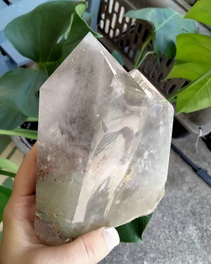 Garden Quartz Crystal Double Tower
