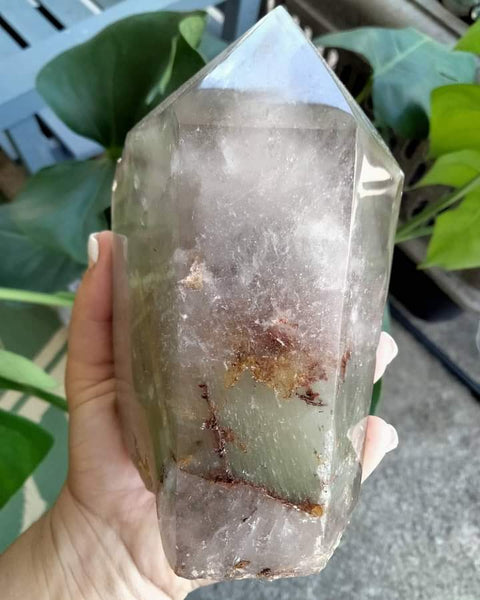 Garden Quartz Crystal Double Tower