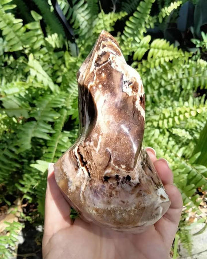 Chocolate Calcite Flame