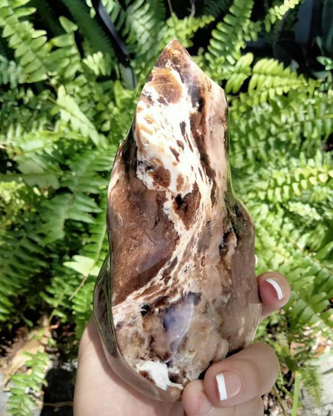 Chocolate Calcite Flame