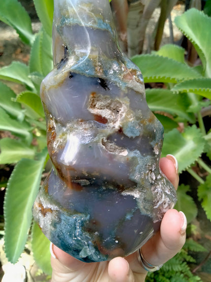 Moss Agate Flame Amazing Quality rock mineral