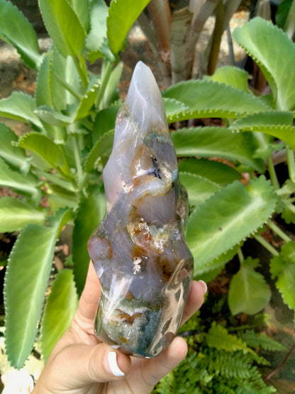 Moss Agate Flame Amazing Quality rock mineral