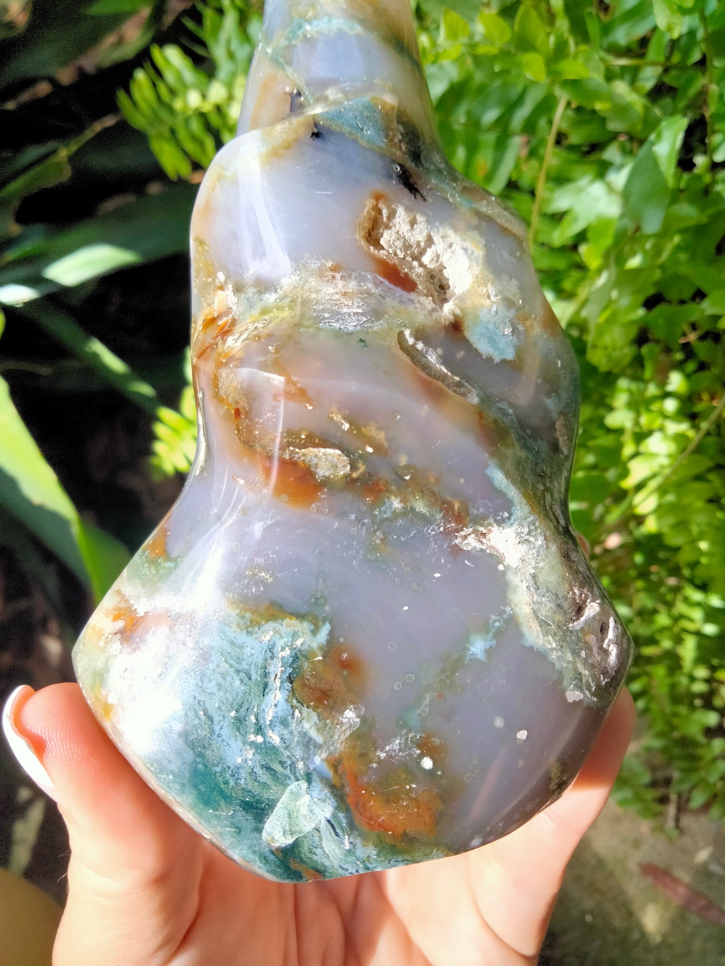Moss Agate Flame Amazing Quality rock mineral