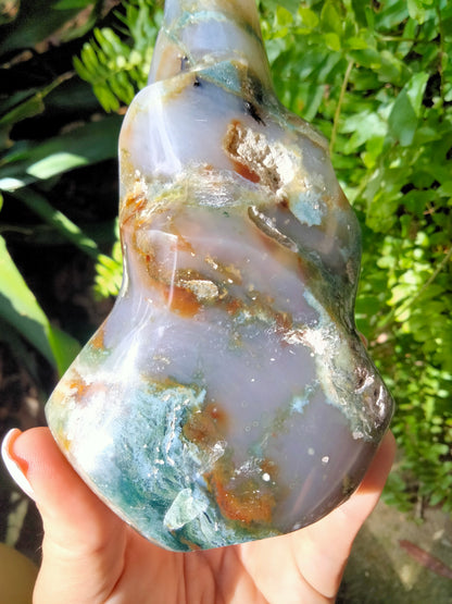 Moss Agate Flame Amazing Quality rock mineral
