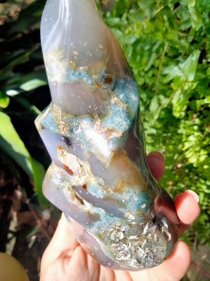 Moss Agate Flame Amazing Quality rock mineral