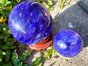 Blueberry Quartz Crystal Spheres