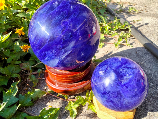 Blueberry Quartz Crystal Spheres