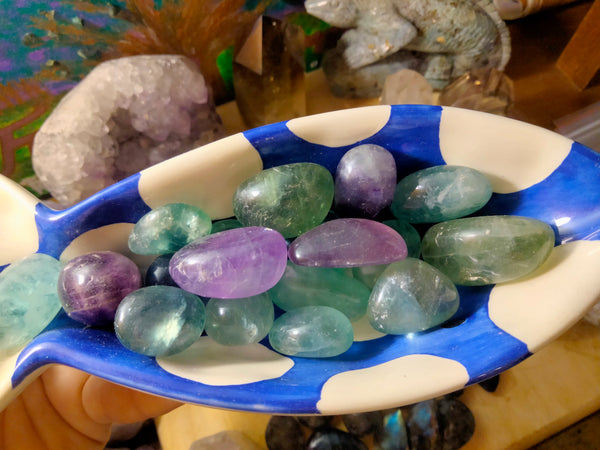 Fluorite Tumbles in a bag!