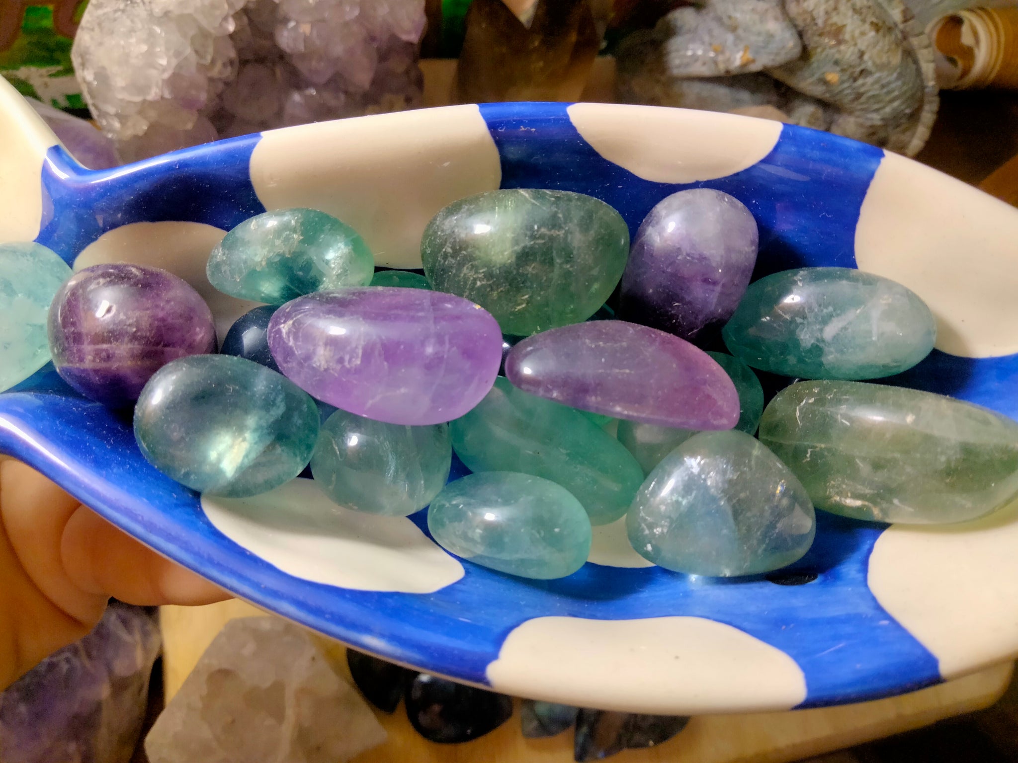 Fluorite Tumbles in a bag!