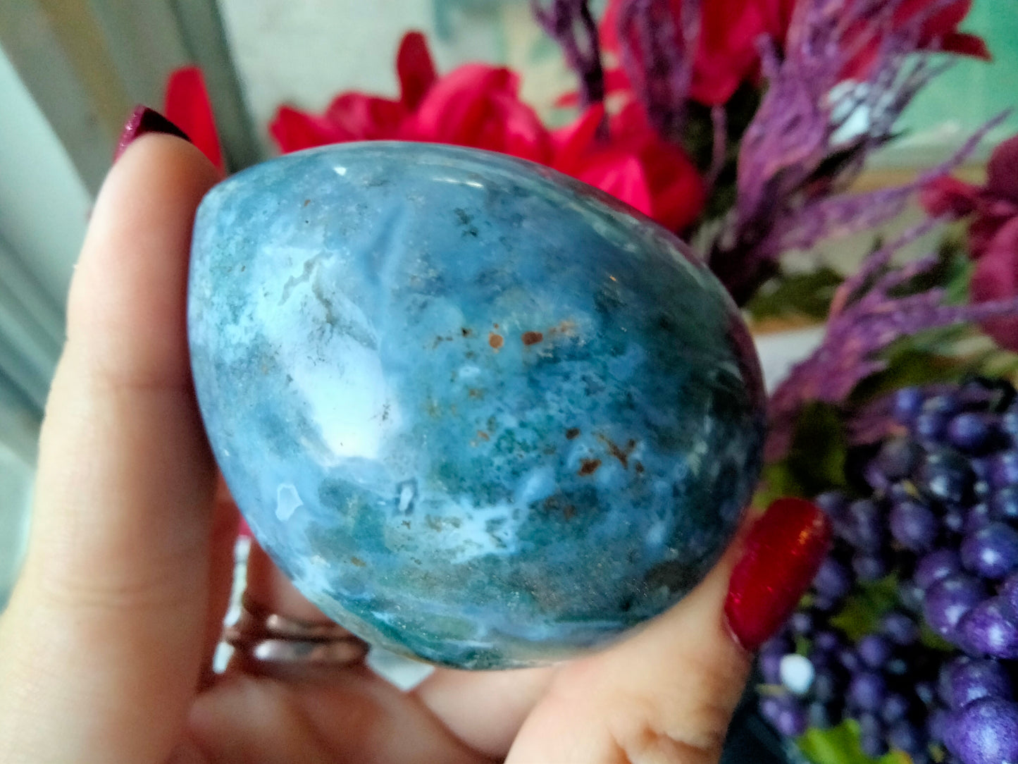 A+ Ocean Jasper Blue Egg