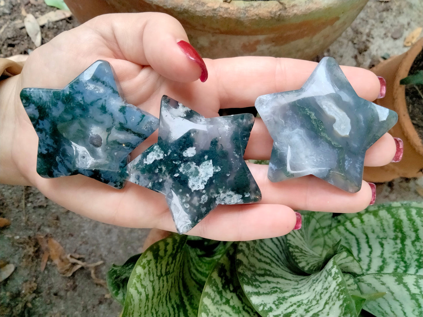 Moss Agate Stars