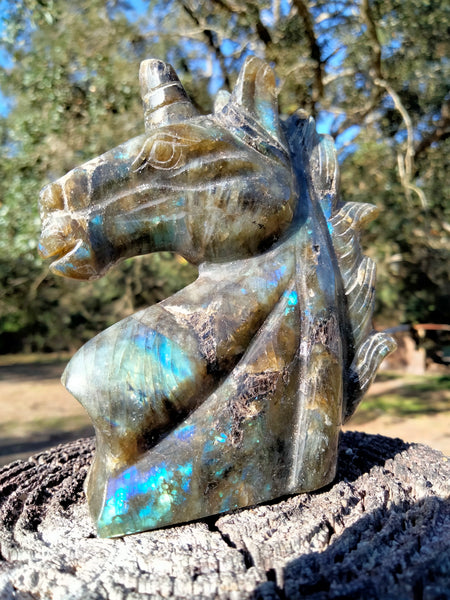 Labradorite crystal unicorn