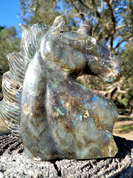 Labradorite crystal unicorn