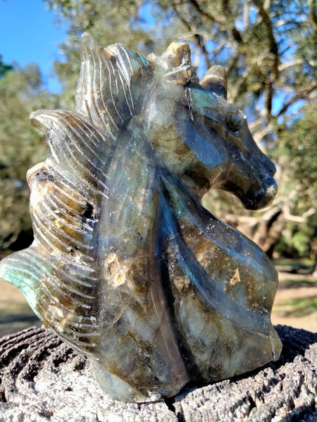 Labradorite crystal unicorn