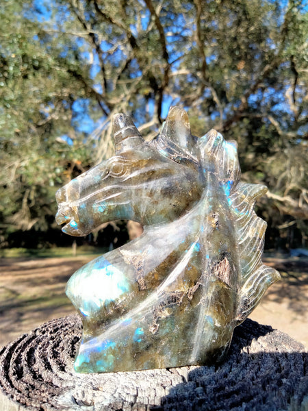 Labradorite crystal unicorn