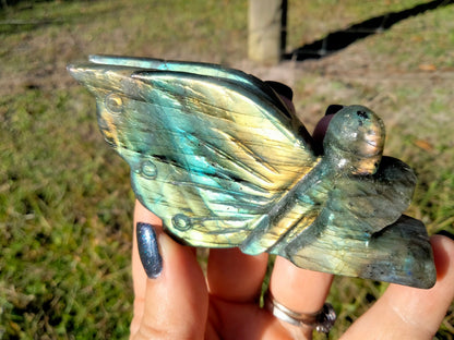 Labradorite Fairy Stone fantasy carving