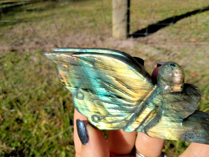 Labradorite Fairy Stone fantasy carving