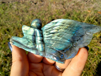 Labradorite Fairy Stone fantasy carving