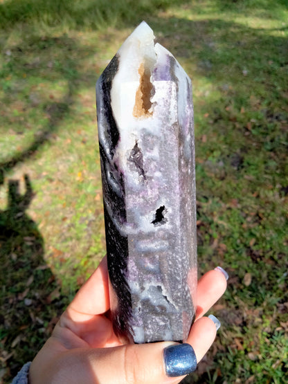 Sphalerite Tower with cave druzy!!