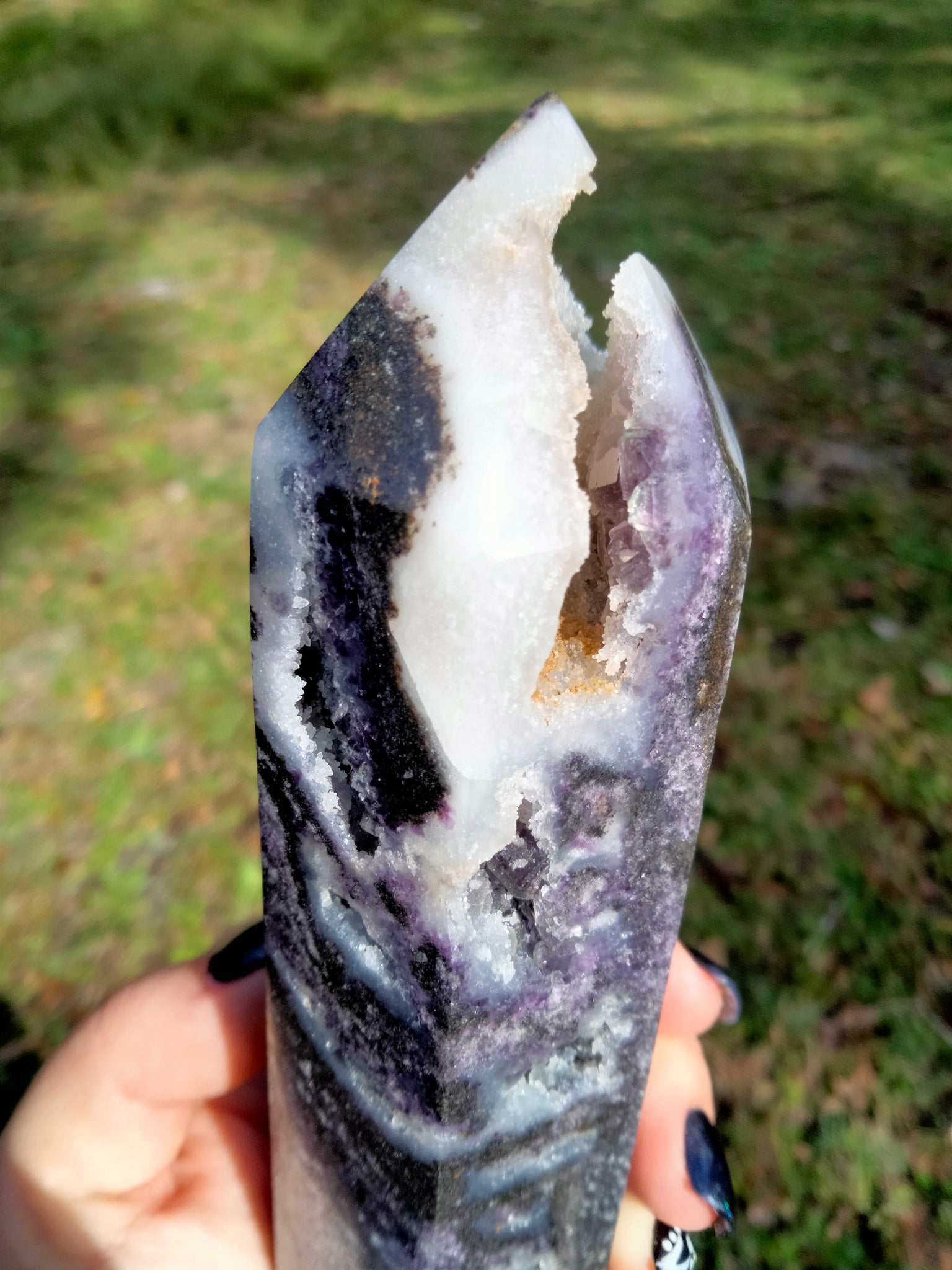 Sphalerite Tower with cave druzy!!